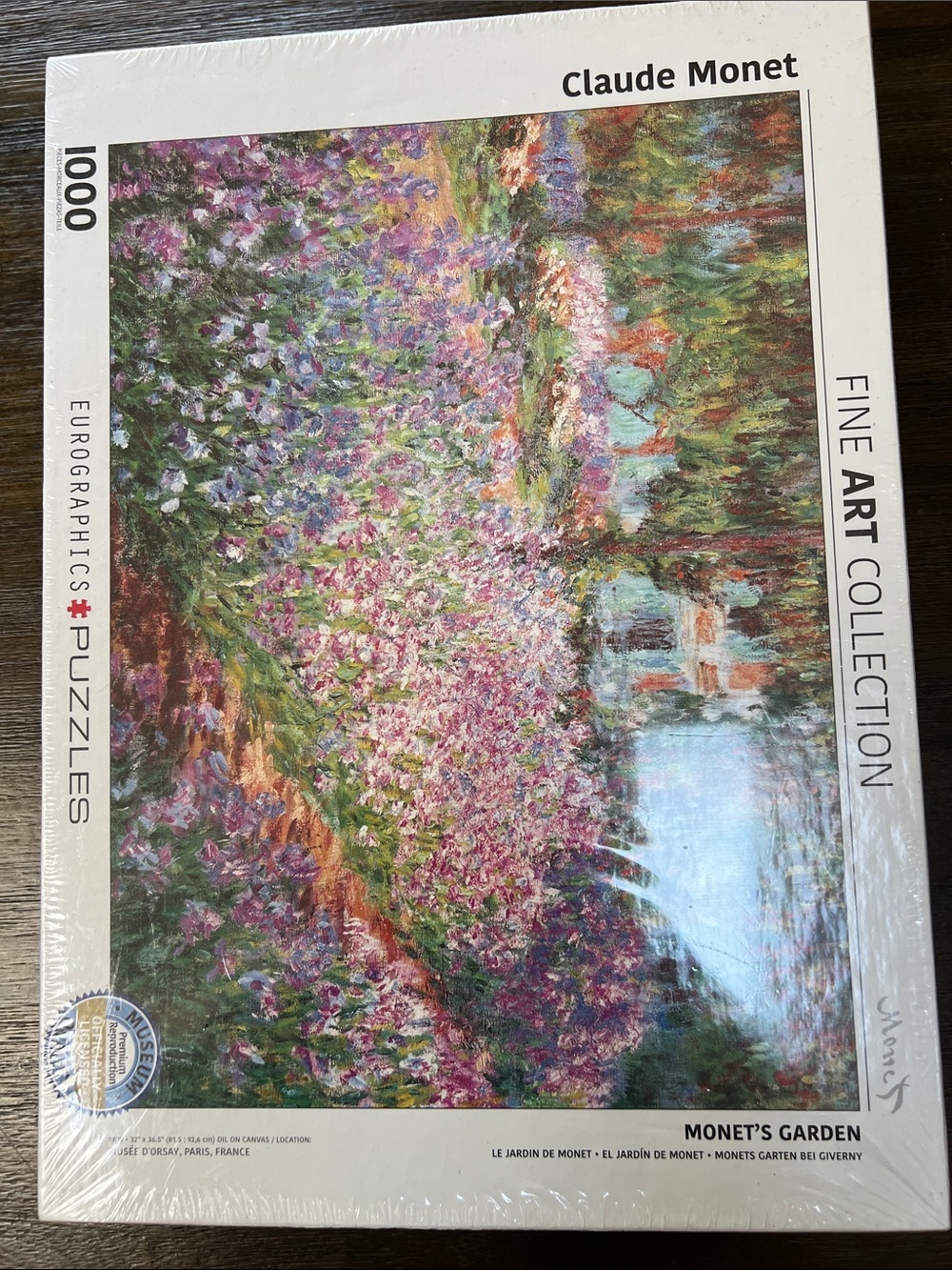 Claude Monet 'Monet's Garden' 1000-Piece Jigsaw Puzzle - Eurographics
